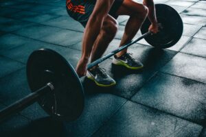 Person exercising for blood pressure management and heart health