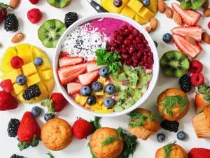 Assorted fresh fruits for a heart-healthy diet