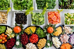 Healthy meal plan with low salt low sugar low fat ingredients